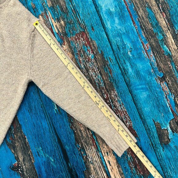 Zara Tan Wool Alpaca Blend Crewneck Sweater Size Large - Picture 8 of 12